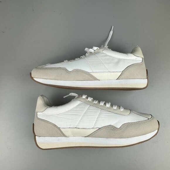 Madewell League Sneakers in Washed Nubuck in Cloud Linen Multi - Picture 7 of 9